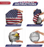 Autoamerics 1-Piece Windshield Sun Shade New American Eagle Flag USA Patriotic Design - Foldable Car Front Window Sunshade for Sedans SUV Truck - Blocks Max UV Rays and Keeps Your Vehicle Cool - Large - Image 8
