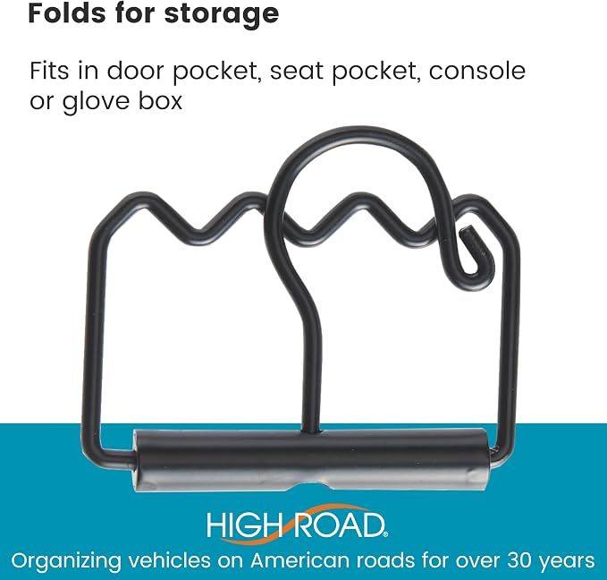 Heavy Duty Car Hanger for Clothes, Dry Cleaning and Garment Bags | High Road's Solid Steel Car Clothes Hanger Holds 12 Garments, Bottom Hooks Keep Hangers in Place, Easy Carry Handle - Image 5