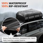 Car Rooftop Cargo Carrier Bag - 100% Waterproof Heavy Duty Car Roof Luggage Carrier 15 Cubic Feet, Fits All Vehicles with/Without Roof Rack - Easy Install & Triply Reinforced for Secure Use - Image 3