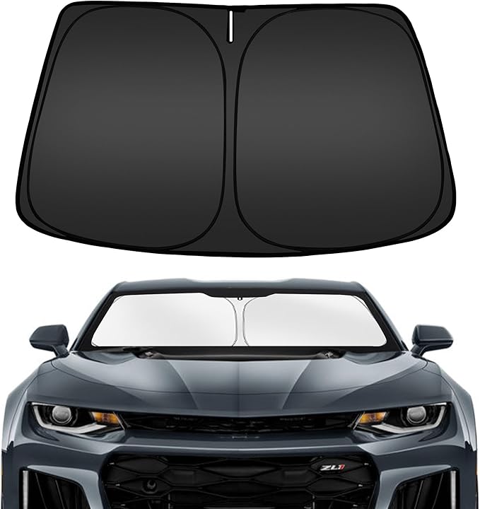 ARISMOTOR Windshield Sun Shade for Ch-evrolet Chevy Camaro 2016-2024 | Custom Fit, Foldable, Front Window Sunshade Sun Visor Protector, Block UV Rays, Keep Car Cooler by ARISMOTOR