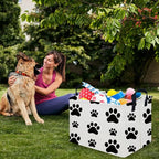 Rectangular Dog Basket,Nursery Hamper,Collapsible canvas kids toy storage box,Kids room storage basket,Gift Basket(Dogs) - Image 2