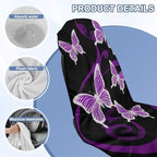 Purple Butterfly Car Seat Towel for Front Seat Only with Storage Bag Neon Butterfly Car Interior Accessories for Women Sweat Auto Interior Seat Protector Yoga Running Swimming Hiking Towels - Image 6