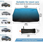 Blue Black Car Sun Shade Windshield Car Umbrella Foldable Uv Ray Reflector Front Window Sun Shade Visor Shield Cover - Image 2
