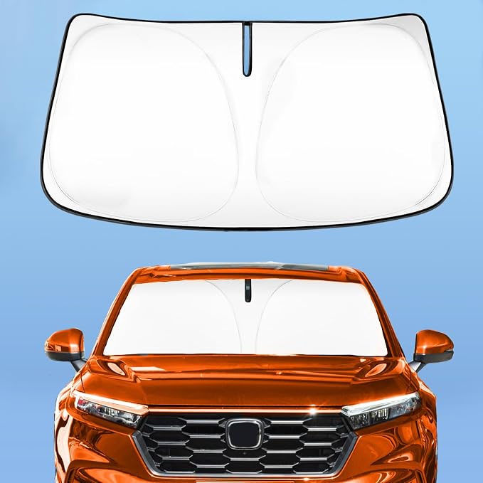 for Honda CRV 2023-2025 2026 Sun Shade Sunshade Windshield Cover | 4-Layer Front Window Shade Custom Fit CR-V Foldable Sunshade Sun Visor 240T Fabric Blocks UV Rays SUV Accessories by ZOIBVCARSUNSHADE