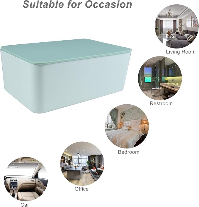 Diaper Wipes Dispenser, Tissue Storage Box Case (Green) | Wet Wipe Dispenser Holder with Lid for Home, Office, Cars - Image 7
