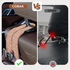CoBak Purse Hook for Car - Universal Premium Stitched Leather and Aluminum-Magnesium Alloy Double Car Seat Back Storage Hook for Purses, Handbags, Bags (2 Pack),Glitter Rose - Image 2