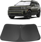 Front Windshield Sun Shade Foldable Front Window Sun Shade Visor Custom Fit for 2024-2026 Hymdai Santa Fe Block UV Rays Heat Sun Shield Keep Car Cooler Car Accessories by FannycCargoCover