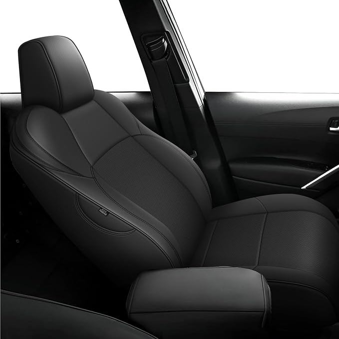 Custom Fit Seat Covers for Toyota bZ4X XLE Limited 2023-2026 Black | Full Seat Precision fit, Premium faux leather, Waterproof protection, Breathable comfort, Airbag compatible, Easy maintenance - Image 3