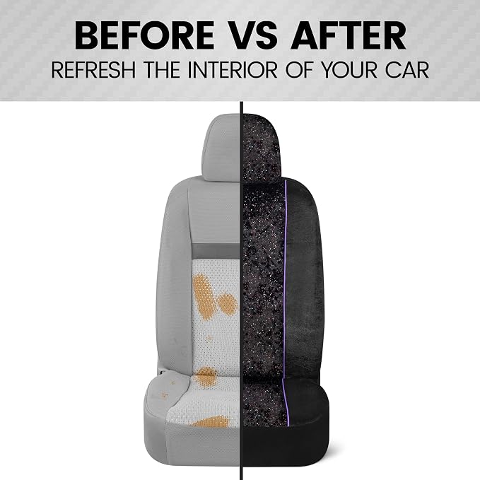 BDK Black Stardust Car Seat Covers for Front Seats, 2 Count.Glitter Pattern Front Seat Cover Set with Matching Headrest, Sideless Design for Easy Installation, Fits Most Car Truck Van and SUV (1 Pack) - Image 6