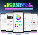 HMYC Acrylic Interior Car LED Strip Light with APP, 18-in-1 128 Colorful 6 Pieces Fiber Optic Car Decoration Atmosphere Light Kits, Dual Zone Music Sync Rhythm RGB Neon Lighting for All Cars - Image 3