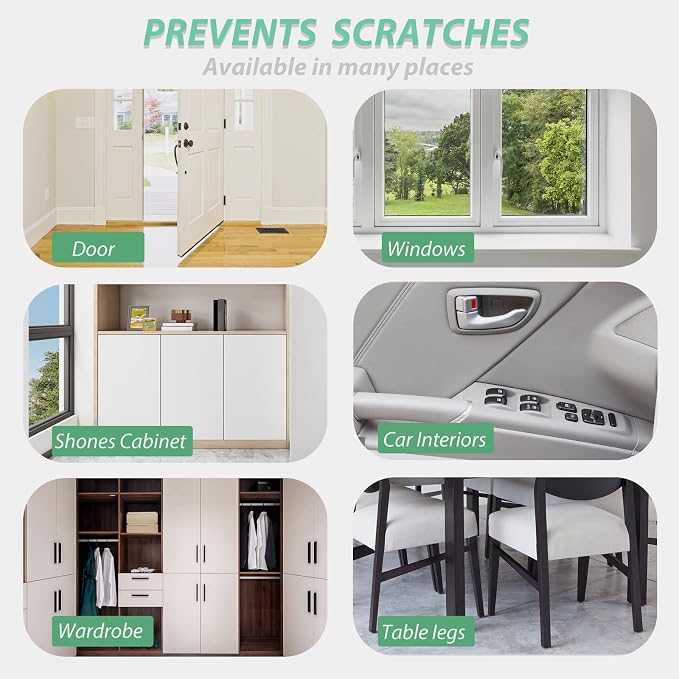 Door Protector from Dog Scratching 200" x 8.2" Cat Scratch Door Frame Single Sided Adhesive Protector Anti Dog Scratch Door Guard for Dogs Clear CHUANGSEED - Image 4