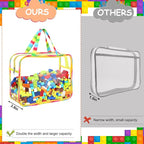6 Packs Large Toy Storage Bags with Labels, Reusable Clear PVC Board Game Storage, Travel Waterproof Organizer Bags with Zipper Large Capacity (Gradient Color) - Image 5
