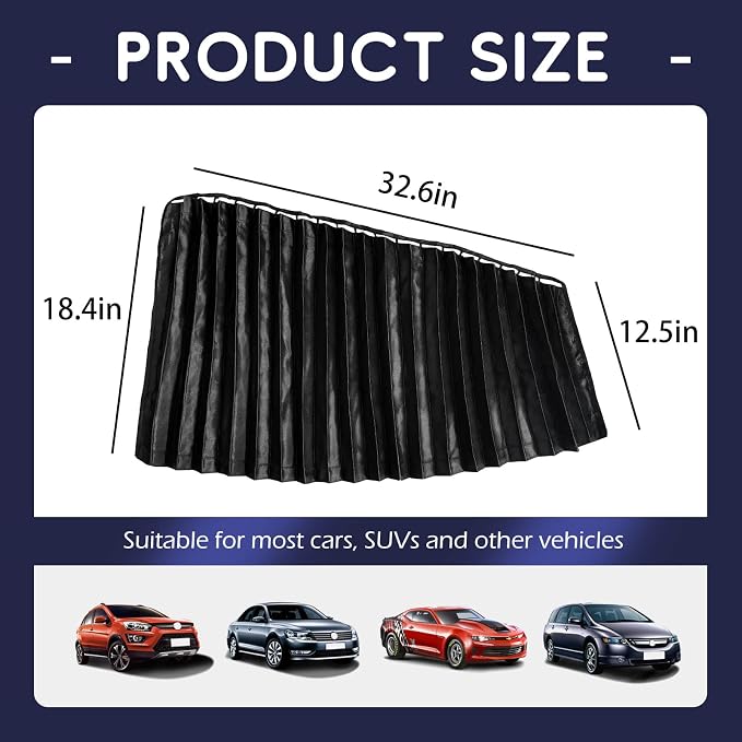 ZATOOTO Car Magnetic Side Window Sun Shades, Car Sunshades Curtains, 2 Pack | Privacy, UV‑Block, Heat Insulation, Metal Frame Fit, Camping, Sleeping,Travel, Baby Safety, and Daily Use, Easy to Install - Image 4