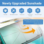 1 PC Car Sunshade Umbrella, Windshield Sun Shade with UV Block, Foldable Reflective Sunscreen Front Window Cover, Universal for Most Cars, Trucks, SUVs (55"x 31" Sliver #B) - Image 6