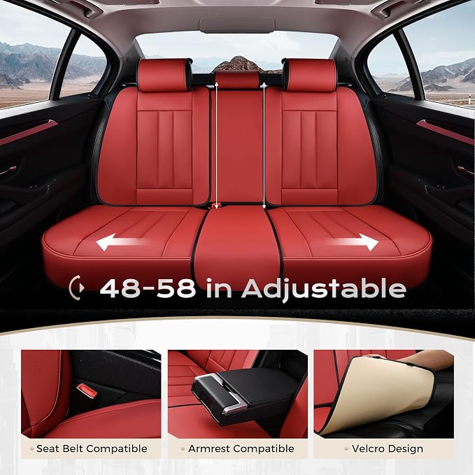 Coverado Nappa Leather Car Seat Covers Front Set, Luxury Waterproof Seat Protectors, Airbag Compatible Anti‑Slip Auto Seat Covers, Universal Fit for Most Cars SUVs Trucks Pickup Vehicles - Image 6