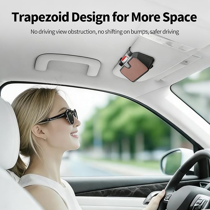 Sunglasses Holder for Car Visor Leather Eyeglasses Organizer Case for BMW X3 X5 X7 X1 3 4 2 5 Series Accessories - Image 3