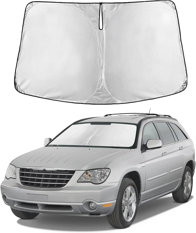 EcoNour Windshield Sunshade Compatible for Chrysler Pacifica 2004-2008 | Sun Visor for Front Windshield & Window Sun Shade Cover, UV Heat Blocker & Protector, Car Accessories by EcoNour