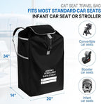Stroller Bag for Airplane Gate Check, Universal Stroller Travel Bag & Car Seat Bag for Air Travel, Foldable Water Resistant Travel Essentials with Adjustable Shoulder Straps,Black - Image 3