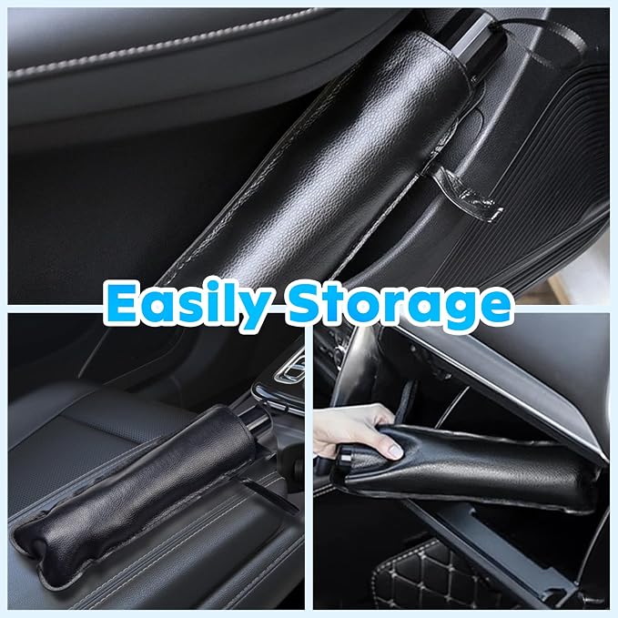2026 Car Windshield Sun Shade Umbrella, Foldable Car Sunshade with UV Block | Car Front Window Shield, Heat Insulation Protection, 360° Rotation Handle, Storage Bag, Fits SUV Hatchback & MPV (55" x 32”) - Image 7