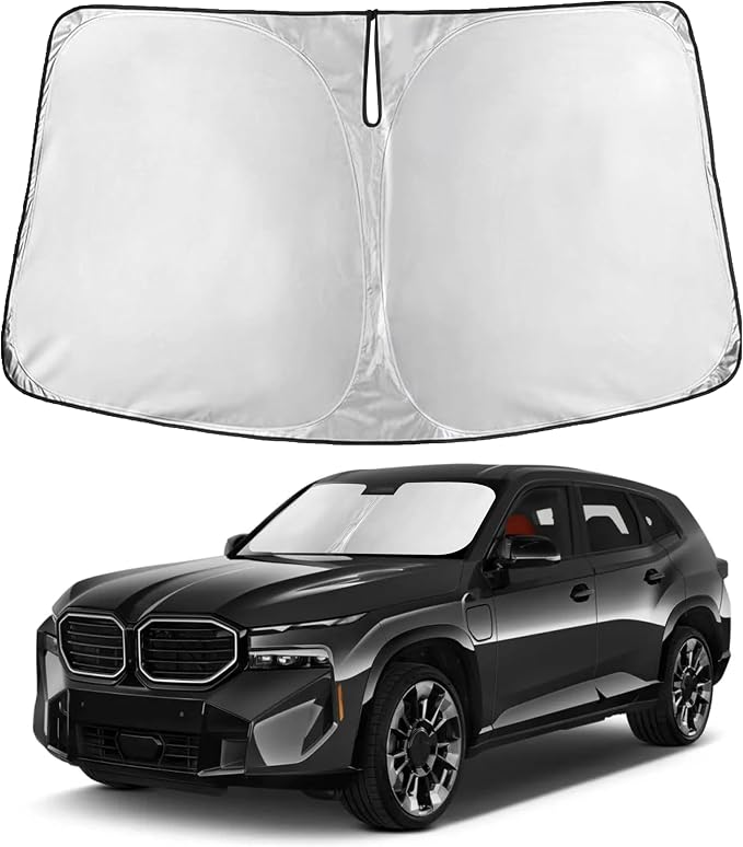 EcoNour Windshield Sunshade Compatible for BMW XM 2023 2024 2025 | Sun Visor for Front Windshield & Window Sun Shade Cover, UV Heat Blocker & Protector, Car Accessories by EcoNour