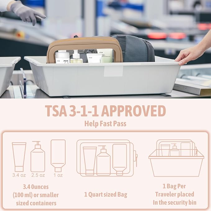 YOPCDJ 3PCS Clear Toiletry Bag,TSA Approved Travel Pouch with Zipper for Cosmetics and Toiletries，Diaper Bag Organizer Pouch Set, Purse Organizer and Clear Car Bag for Women and Kids - Image 7