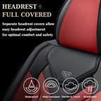 Coverado Seat Covers, Car Seat Covers Front Seats, Leather Seat Covers for Cars, Automotive Seat Covers Car Seat Protector Car Seat Cushion Universal Fit for Most Sedans SUV Pick-up Truck(Burgundy) - Image 4