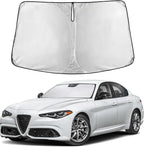 EcoNour Windshield Sunshade Compatible for Alfa Romeo Giulia 2016-2024 2025 2026, Sun Visor for Front Windshield & Window Sun Shade Cover, UV Heat Blocker & Protector, Car Accessories by EcoNour