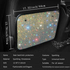Car Seat Back Protectors with Crystal Rhinestones, Bling Bling Kick Mats Protector，Universal Fit Sparkling Diamond Automotive Interior Protectors for Girls Color 2Pcs - Image 3