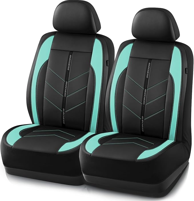 Skechers Car Seat Covers,Luxury Faux Leather Seat Covers,Waterproof Anti Slip Car Seat Protector Front Seats,Car Accessories Airbag Universal Fit for Most Cars,Vans,Trucks,SUV,Mint by Unknown