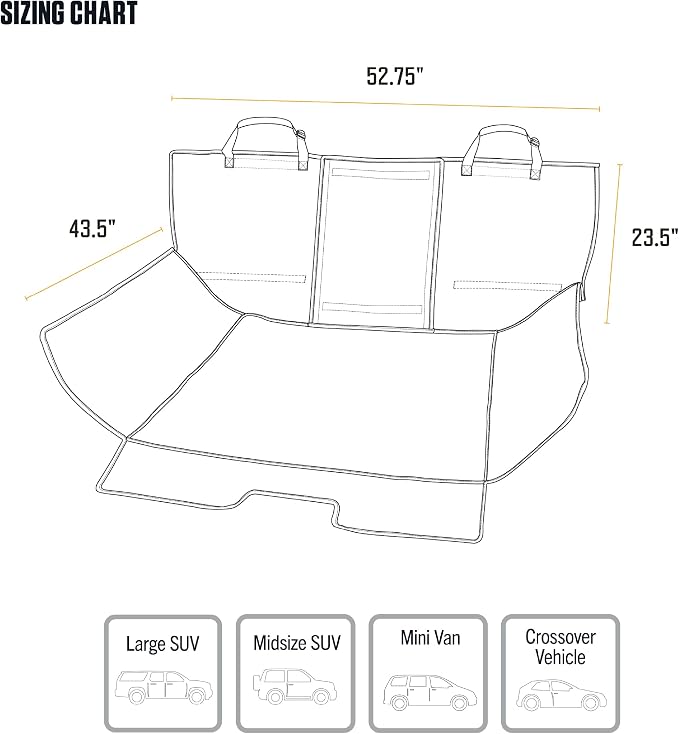 Carhartt Universal Fitted Nylon Duck Cargo Liner Black | Durable Water-Repellent Liner, Fits a Variety of Cargo Area Sizes - Image 5