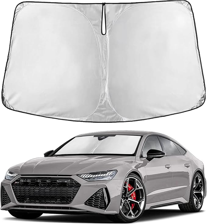 EcoNour Windshield Sunshade Compatible for Audi RS 7 2014-2024 2025 2026 | Sun Visor for Front Windshield & Window Sun Shade Cover, UV Heat Blocker & Protector, Car Accessories by EcoNour