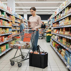 Bodaon 2PK Insulated Grocery Bags with Reinforced Baseboard, X-Large, Black | Reusable, Heavy Duty, Cooler Tote for Stability & No Sag, Thermal Bag for Hot Cold Food, Delivery, Shopping, Travel, Camping - Image 8