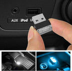 Sun Walker 4 PCS USB LED Car Interior Atmosphere Lamp, Plug-in USB Interface Trunk Ambient Light LED Decoration, Mini Portable Interior Night Lighting Kit for Most Vehicles (White+Ice Blue) - Image 6