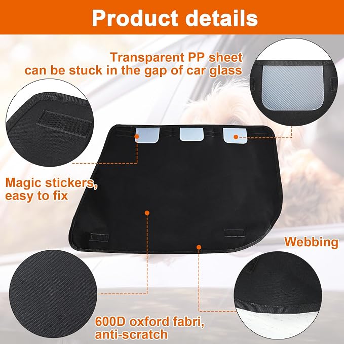 Car Door Covers 2Pack, Door Protector from Dog Scratching Black | Oxford, Washable, For Most Cars - Image 4