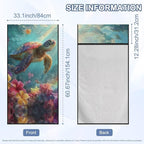 Sea Turtle Print Car Seat Towel Covers Front Seats Hibiscus Plumeria Print Seat Shield for SUV Truck Sedan Quick-Dry Athletic Towels for Car Seats with Storage Bag - Image 7