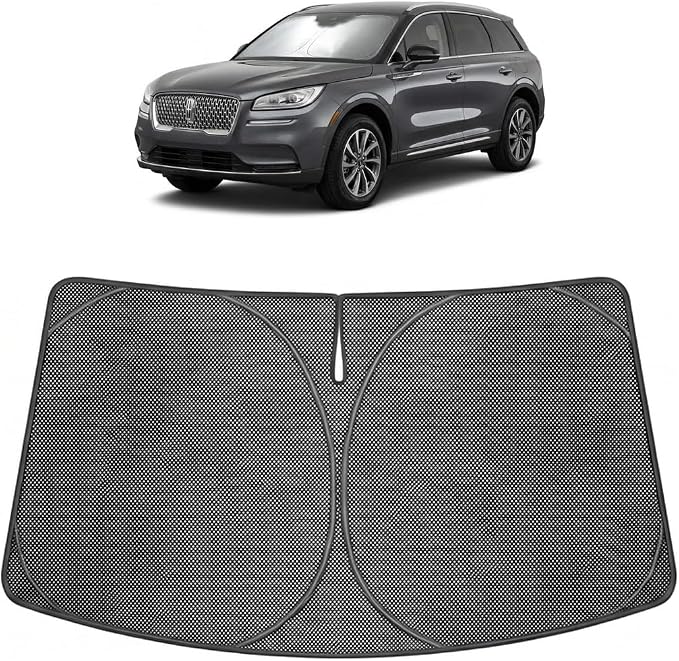 Proadsy Custom Fit Car Windshield Sun Shade for 2020-2026 Lincoln Corsair | Ice Crystal Micro-Refraction Blocks 99% UV, Drops Cabin Temp 54°F. Foldable Full Coverage for Summer Parking/Camping Privacy by Proadsy