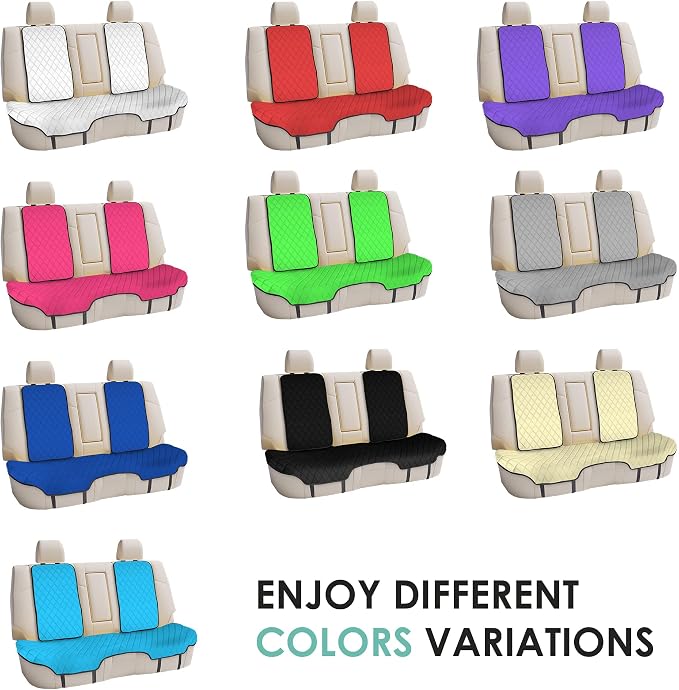 FH Group Car Seat Cushion Neosupreme Automotive Seat Cushions - Universal Fit, Rear Car Seat Cushion, Car Seat Cushions with Non-Slip Silicone Backing for SUV, Sedan, Van Rear Set Aqua - Image 8