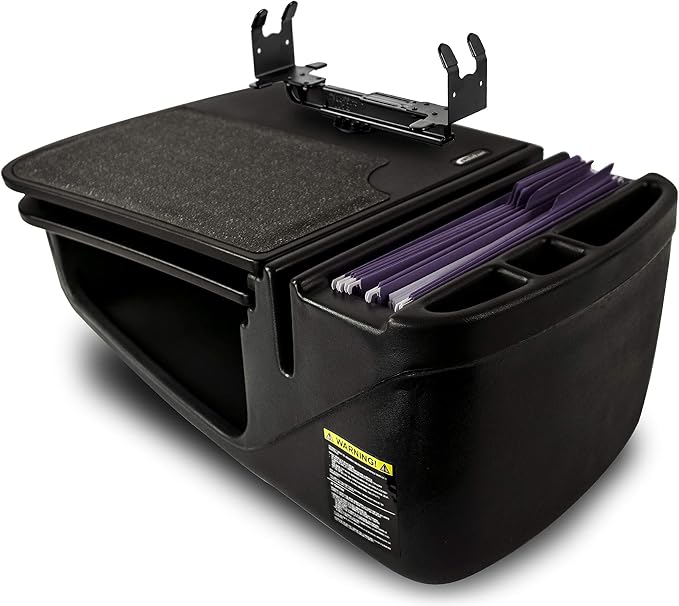 AutoExec GripMaster Car Desk for Your Vehicle Workstation and Mobile Office, Black with Printer Stand | Vehicle Workstation, Mobile Office by AutoExec