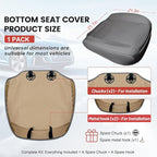 1 Pack Gray Ventilated Bottom Car Seat Cover | 3D Air Mesh, PU Leather, Breathable, Front, with Storage pocket, Universal Fit for Car Truck SUV, Easy to Install - Image 2