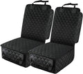 Waterproof Front Seat Car Cover 2 Pack, Full Protection | Dog Car Seat Cover with Side Flaps, Nonslip Scratchproof Captain Chair Seat Cover Fits for Cars, Trucks, SUVs, Jeep, Black by PETICON