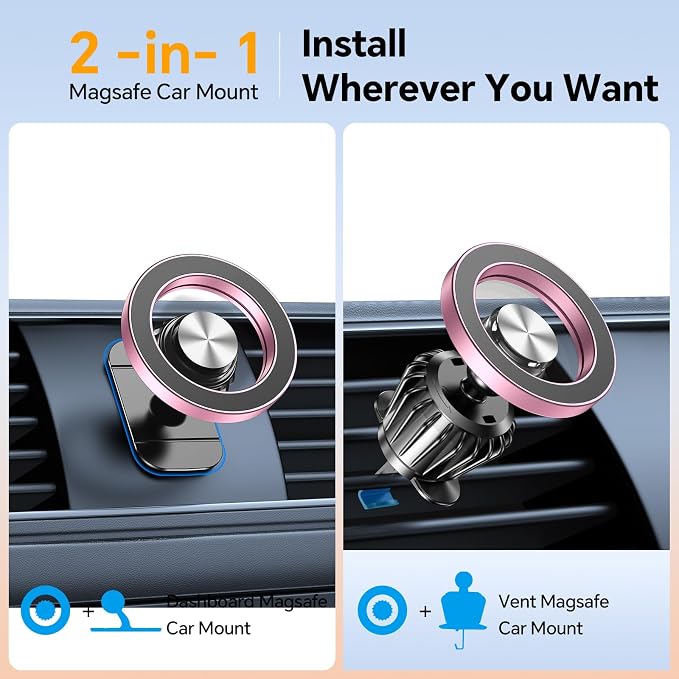 for Magsafe Car Mount【Strong Magnets】Magnetic Phone Holder for Car Phone Holder Mount Dash Mounted Holders Phone Holders for Your Car Accessories for Women Men for iPhone 17 Pro Max 16 15 14 - Image 2