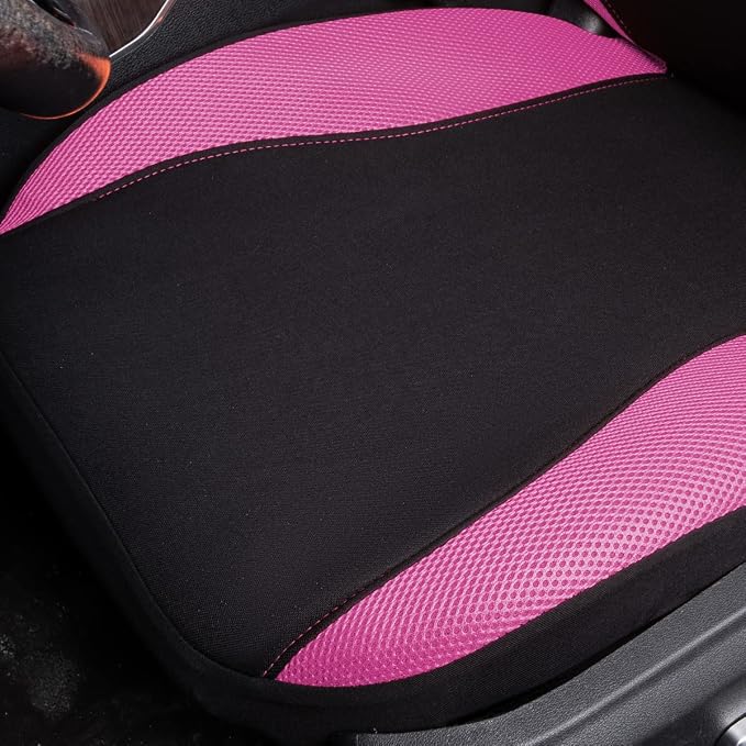 Flying Banner Butterfly car seat Covers ful Set Fashion Universal Lady Woman Female Rear Bench Split Colorized (Full Set, Pink) - Image 5
