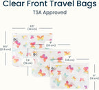 Tiny Twinkle Diaper Bag Organizing Pouches|3 Pack Mess-Proof Clear Front Travel Organizer Bags&TSA Approved Toiletry Bag Set for Baby and Mom Essentials - Image 4