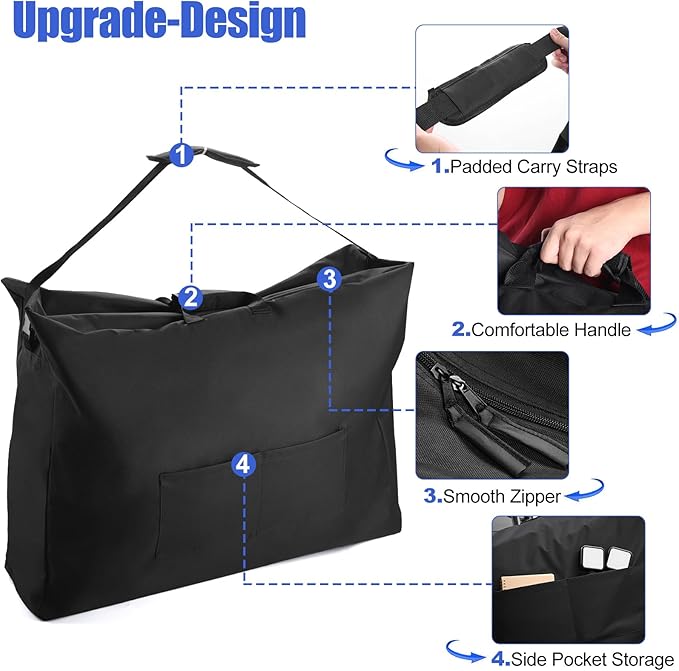 DOCEPERT Upgraded 840D Rollator Travel Bag(37”L X 29”H X 14”W) | Wheelchair Travel Bag, Carry Bags with Padded Straps for Folding Rollator Walkers, Transport Chairs, Airplane TSA Traveling - Image 5