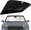 Windshield Sun Shade for Honda CRV 2023-2026 with 360° Rotating Shaft | Custom Fit Umbrella Sunshade for UV Blocking, Interior Heat Protection, Easy Storage, UPF 50+ Cool Windshield Cover by Lonyaqui