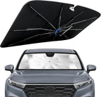 Windshield Sun Shade for Honda CRV 2023-2026 with 360° Rotating Shaft | Custom Fit Umbrella Sunshade for UV Blocking, Interior Heat Protection, Easy Storage, UPF 50+ Cool Windshield Cover by Lonyaqui
