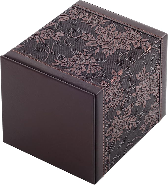 Antique Leather Square Tissue Box Cover/Holder,RHCSZ Table Napkin Case Dispenser,Facial Tissues Organizer with Magnetic Bottom for Home Office,Tissues Cube Box (Retro) - Image 4