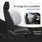 Coverado Car Seat Covers Full Set, Seat Covers for Cars, Front Seat Covers and Back Seat Cover Waterproof Leather Automotive Seat Cover, Universal Car Interior Protectors Cushion for Most Cars - Image 3