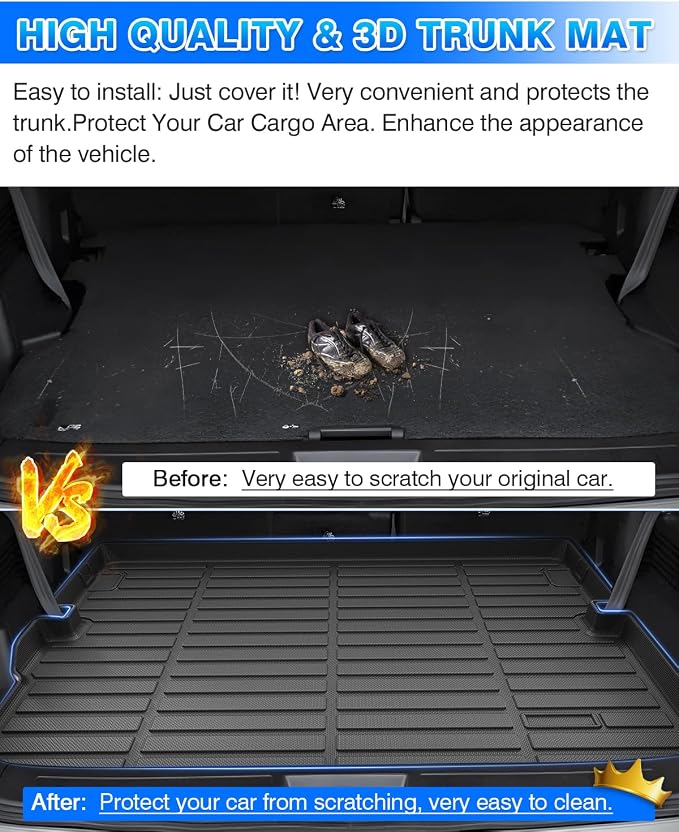 Cartist Cargo Liner for Mitsubishi Outlander PHEV 2023 2024 2025 2026, All Weather Cargo Mat for Outlander Accessories, Heavy Duty Car Mats, Car Accessories - Image 6