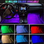 Nilight 4PCS USB Car Interior Lights RGB App and Button Control | 5V DC Multi Color Music Car Neon Accent Light Strips Under Dash Lighting Kit with Sound Active Function - Image 7
